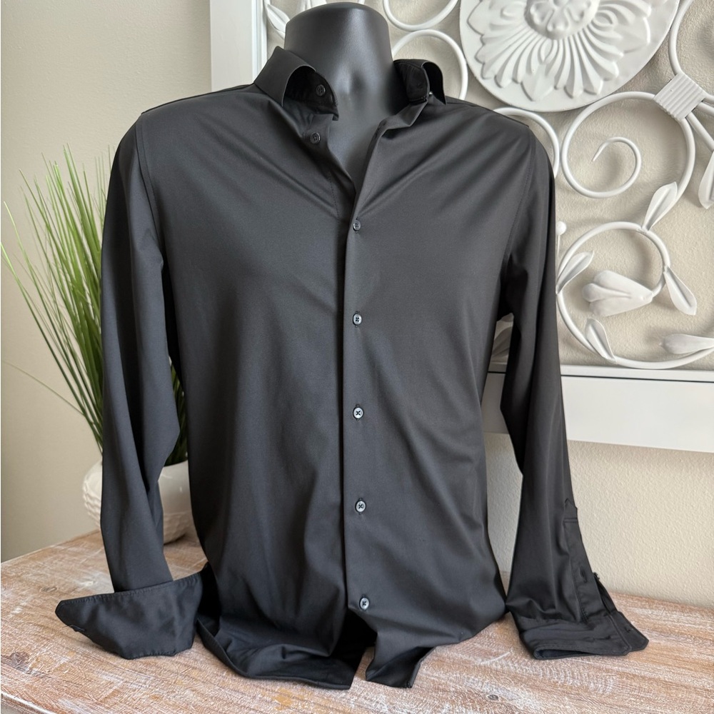 Kenneth Cole Men’s Small Slim Fit Stretch Dress Shirt